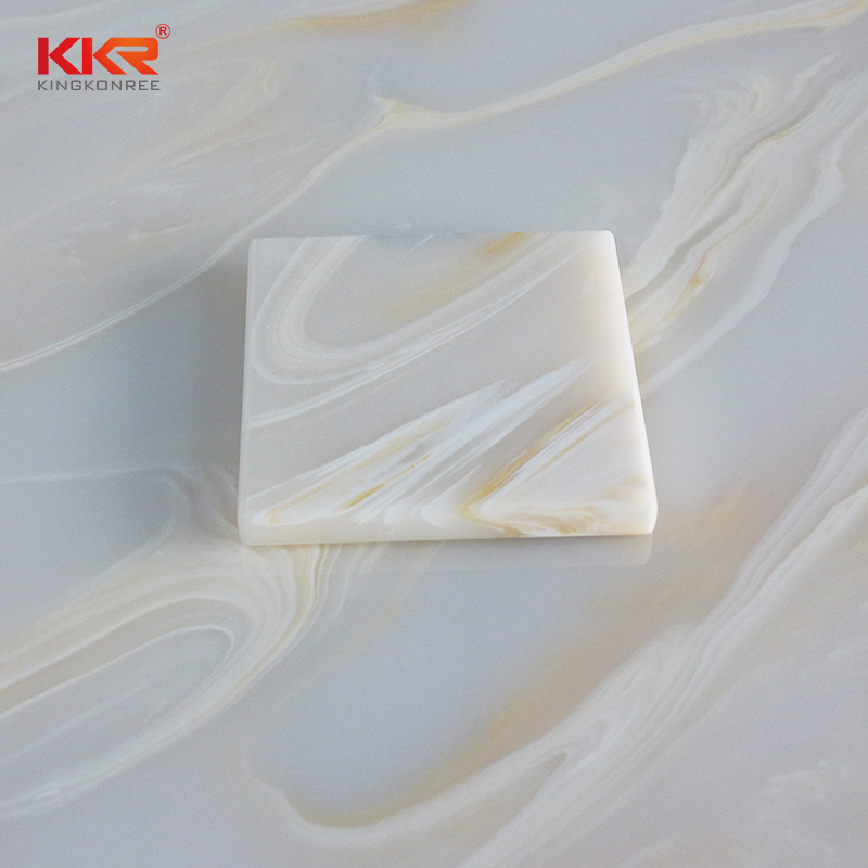 KKR Stone non-polluting translucent solid surface material factory price for school building-2