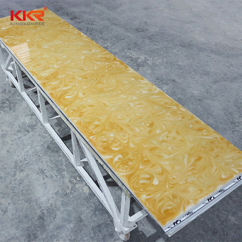 KKR Stone modified translucent stone panel bulk production for bar table-2