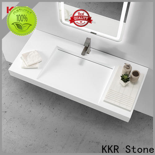 KKR Stone lassic style white corian countertops custom-design for kitchen tops