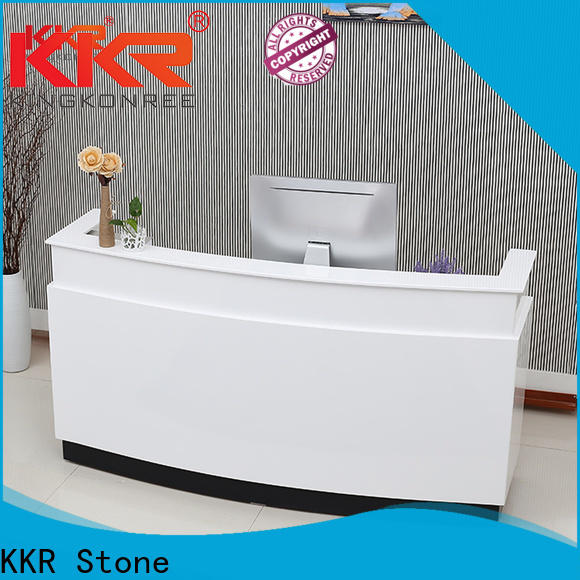 pure acrylic solid surface reception desk office widely-use for school building