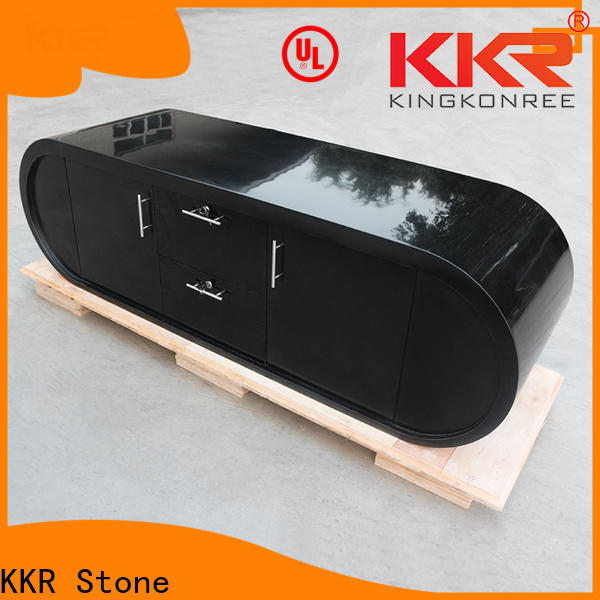 KKR Stone modified acrylic solid surface desk supplier for bar table