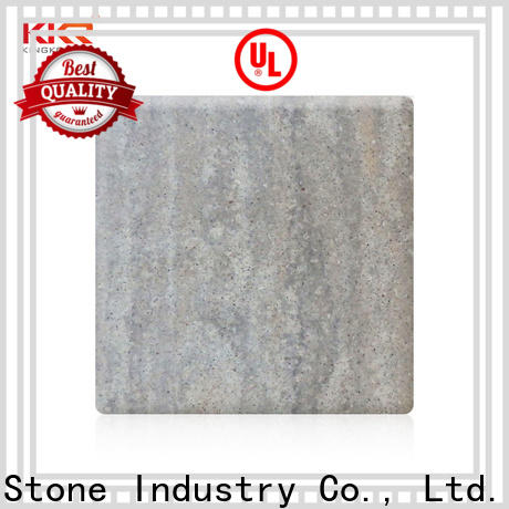 KKR Stone brown solid surface slab supply for early education