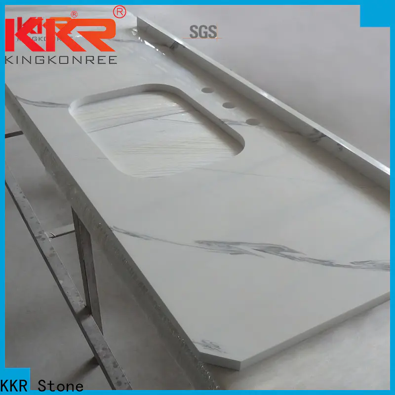double Sink solid surface countertop marble long-term-use for worktops