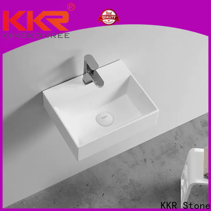 KKR Stone corian bathroom sinks bulk production for school building