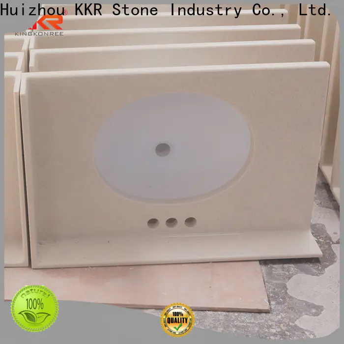 KKR Stone double Sink bathroom countertops supplier for home