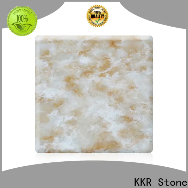 KKR Stone radiation free corian solid surface sheet factory for garden table