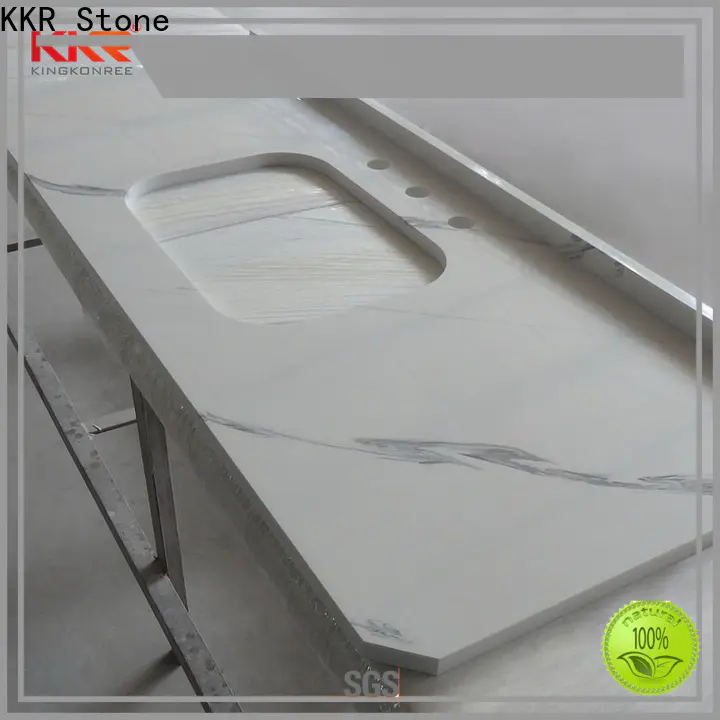 KKR Stone double Sink bathroom vanity tops in-green for kitchen tops