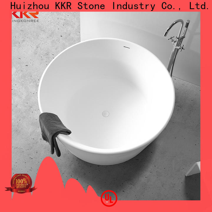 KKR Stone modified solid surface freestanding tub directly sale for table tops