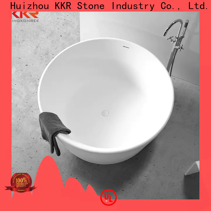 KKR Stone modified solid surface freestanding tub directly sale for table tops