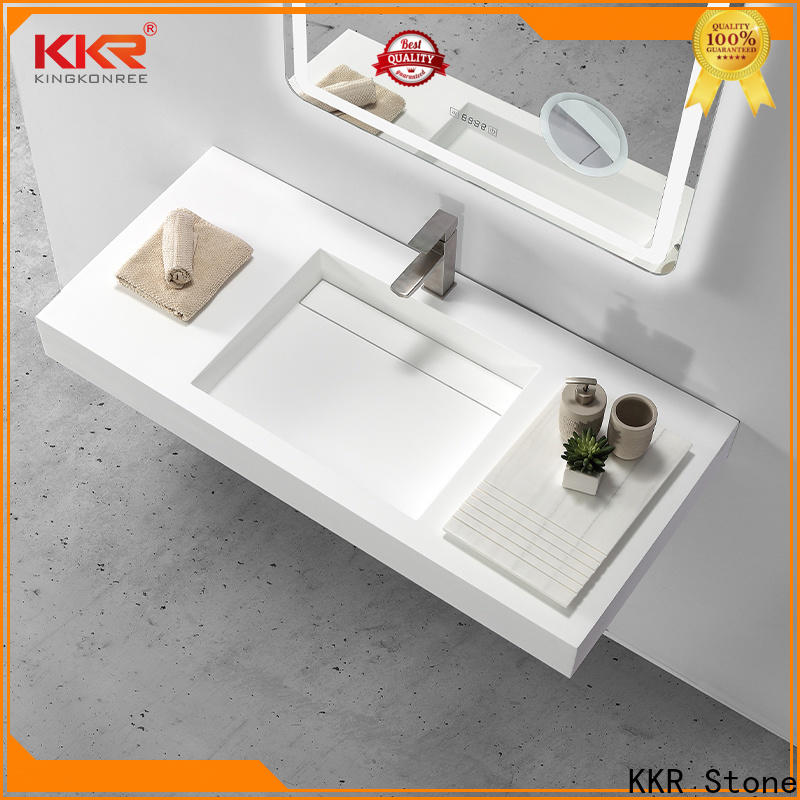 KKR Stone solid surface basin custom-design for school building