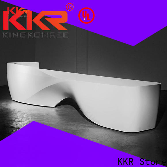 KKR Stone fashion design solid surface desk free design for entertainment