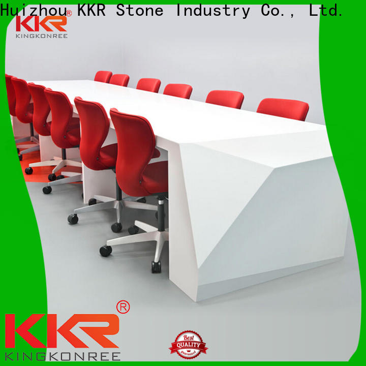 KKR Stone fashion solid surface reception desk long-term-use for school building