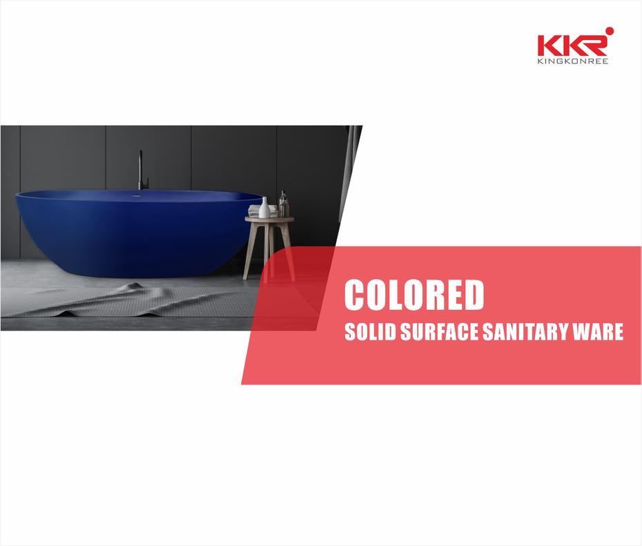 Colored solid surface sanitary ware