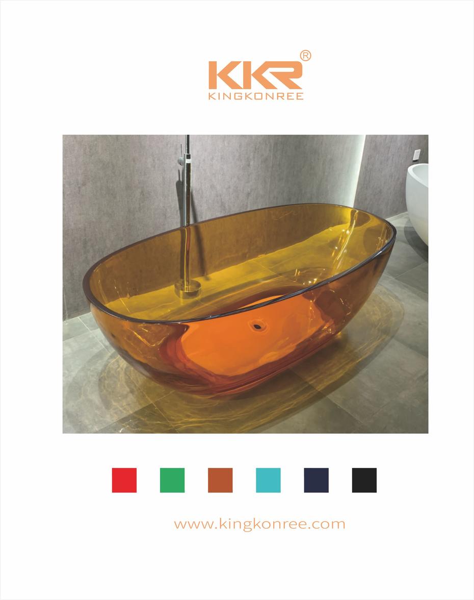 Crystal Clear Resin Transparent Solid Surface Bath