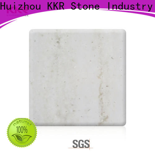 KKR Solid Surface top quality veined solid surface sheets bulks for promotion