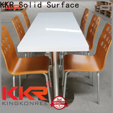 KKR Solid Surface hot-sale marble top dining table sets for business bulk production