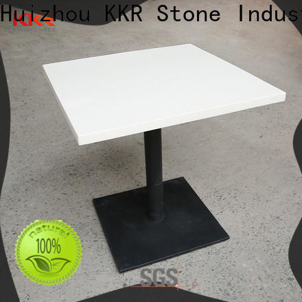 KKR Solid Surface marble dining table and chairs in bulk for indoor use