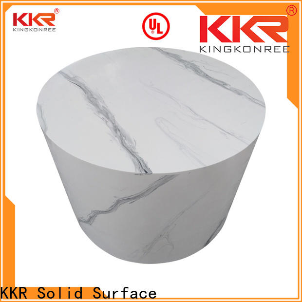 KKR Solid Surface acrylic solid surface table tops design for indoor use