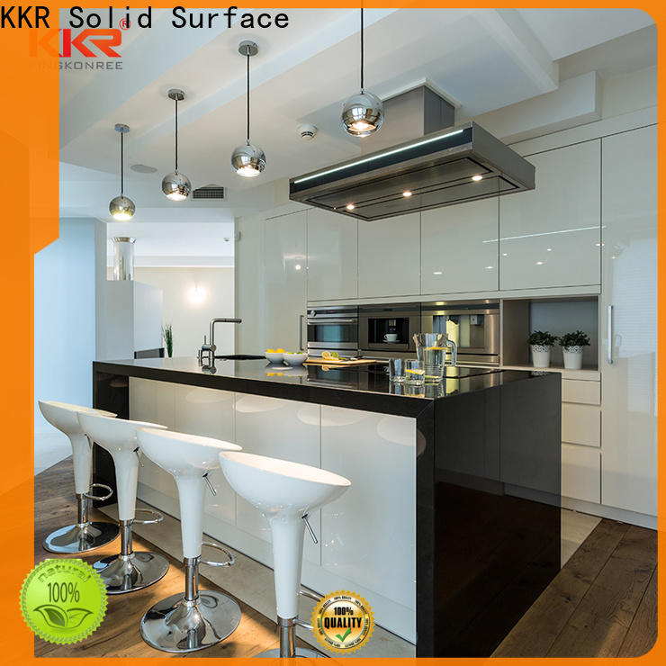 KKR Solid Surface quartz countertop for kitchen with good price with high cost performance