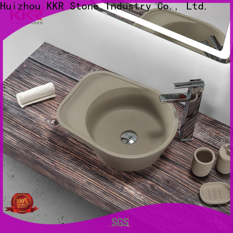 KKR Solid Surface custom wash basin sink with good price for indoor use