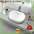 KKR Solid Surface oem modern pedestal sink supplier bulk production