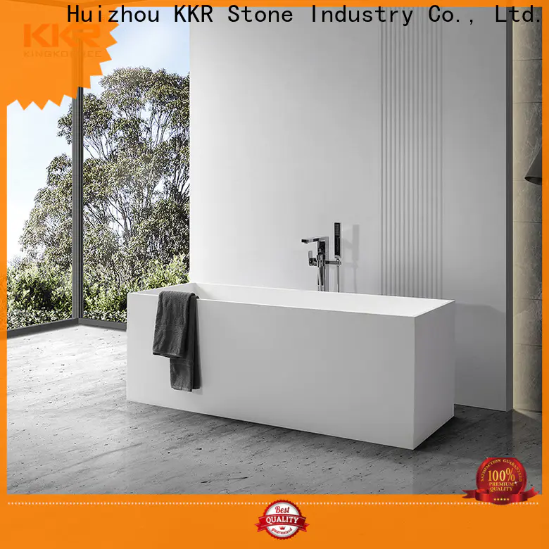 KKR Solid Surface durable solid surface bathtub custom for indoor use