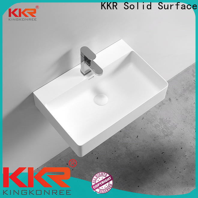 KKR Solid Surface best solid surface wash basin factory for indoor use