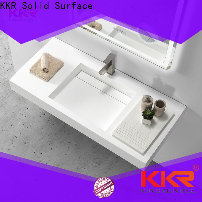 KKR Solid Surface solid surface wash basin from China for indoor use