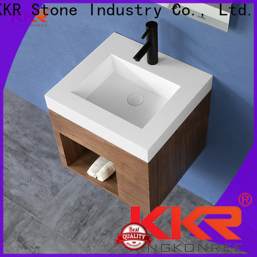KKR Solid Surface long lasting bathroom vanity sets supply for home