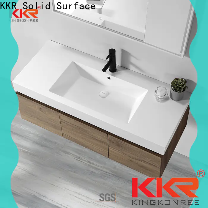 KKR Solid Surface freestanding vanity unit manufacturer with high cost performance