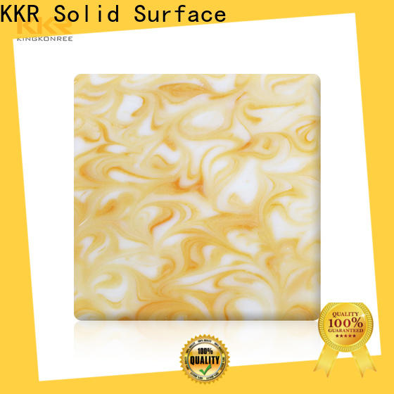 KKR Solid Surface odm translucent solid surface in bulk bulk production