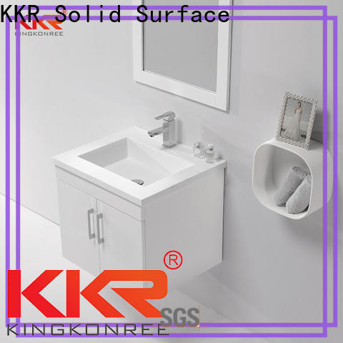 KKR Solid Surface top quality bathroom sink and vanity unit manufacturer for indoor use