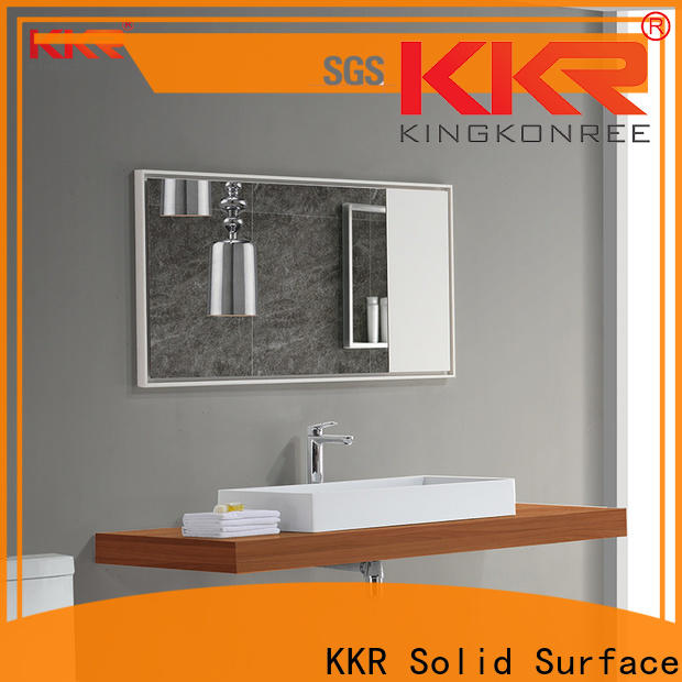KKR Solid Surface hot selling modern vanity mirror factory direct supply for sale