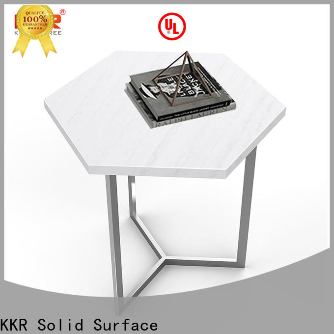 KKR Solid Surface artificial stone dining table design bulk production