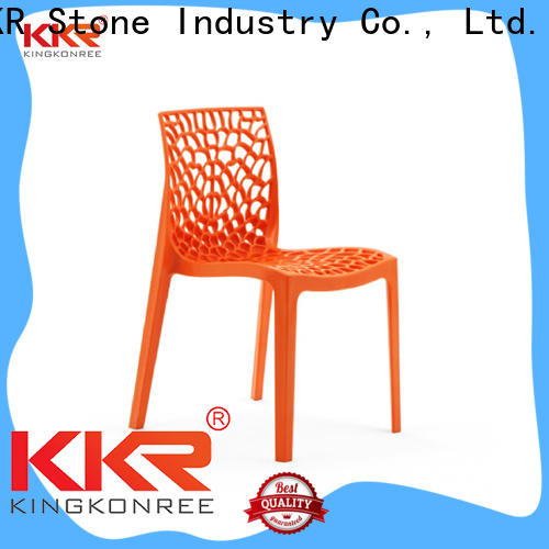 KKR Solid Surface plastic chairs factory wholesale distributors for indoor use