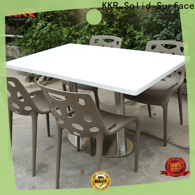 KKR Solid Surface marble dining table and chairs best manufacturer with high cost performance
