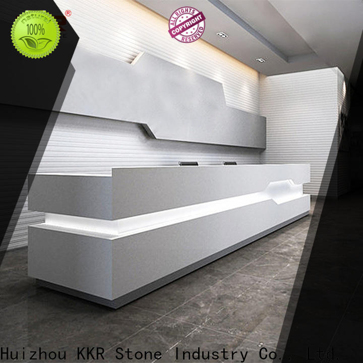 KKR Solid Surface custom solid surface desk with good price for promotion