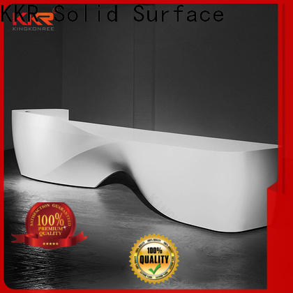 KKR Solid Surface high quality curved reception desk wholesale distributors for home