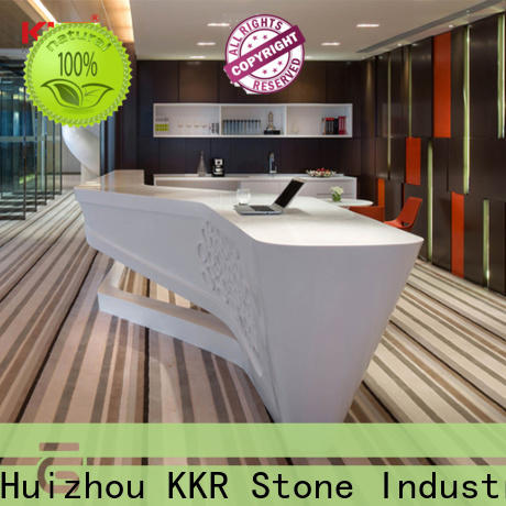 KKR Solid Surface popular modern reception desk factory direct supply for indoor use
