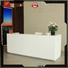 KKR Solid Surface curved reception desk with good price for promotion