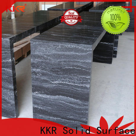 KKR Solid Surface marble dining table and chairs directly sale bulk production