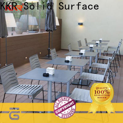 KKR Solid Surface long lasting marble dining table and chairs wholesale distributors on sale