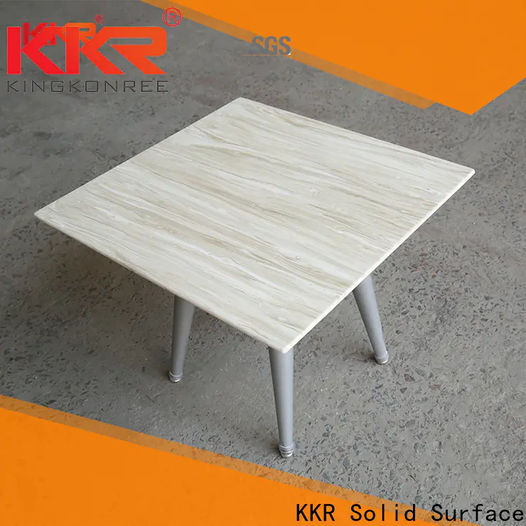 KKR Solid Surface marble top dining table sets bulks for sale