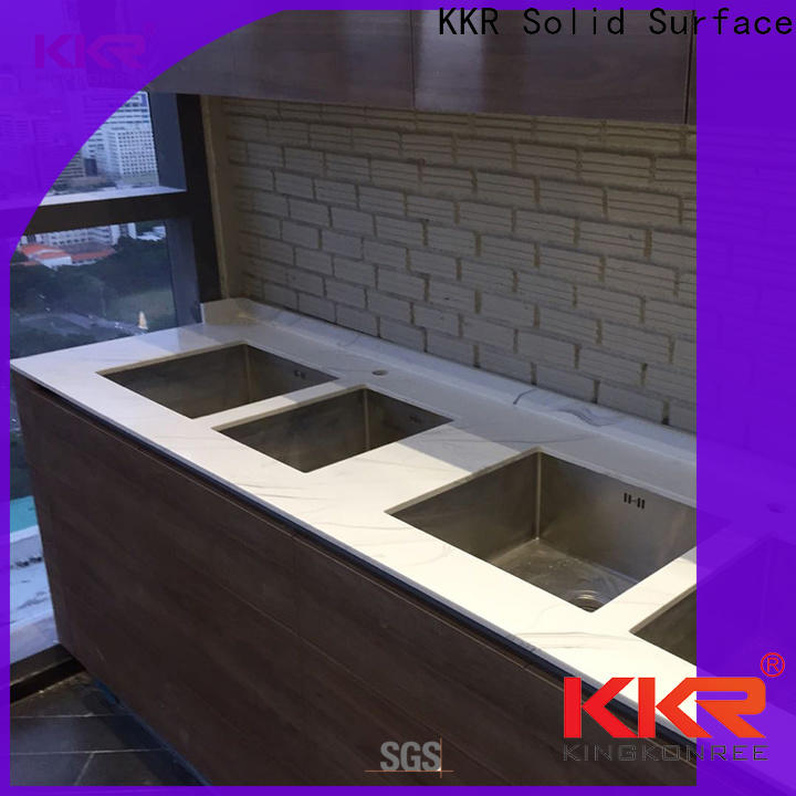 KKR Solid Surface kitchen quartz countertops wholesale for promotion