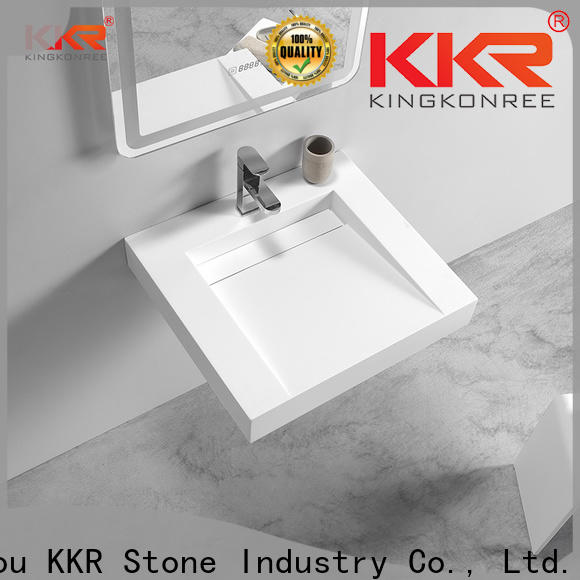 KKR Solid Surface practical wash basin factory for promotion