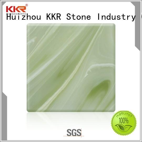 KKR Stone modified translucent solid surface material from manufacturer for bar table