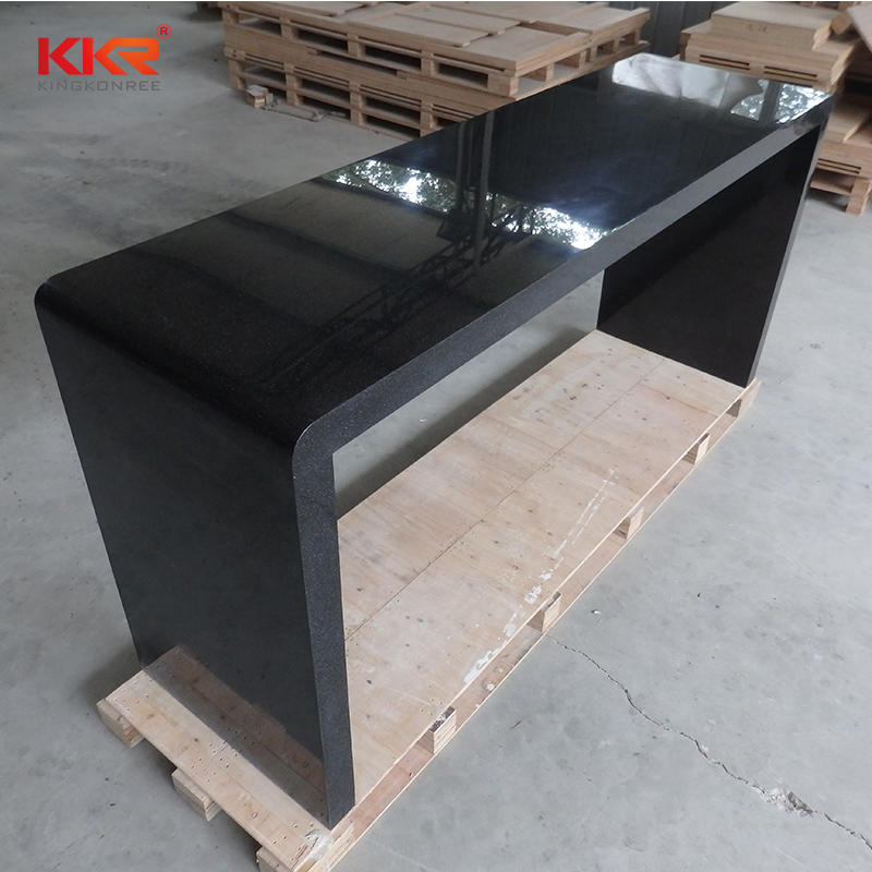 Black Color Acrylic Stone Solid Surface Bar Counter KKR-BT002