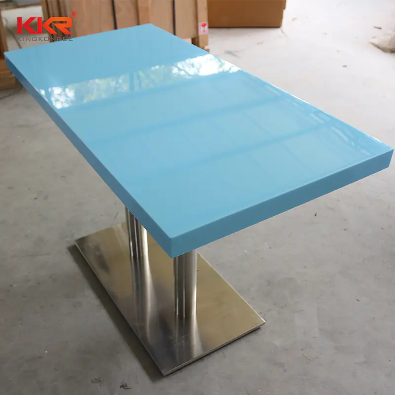 Bright Blue Color Acrylic Solid Surface Table-1