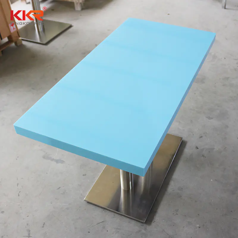 Bright Blue Color Acrylic Solid Surface Table-1