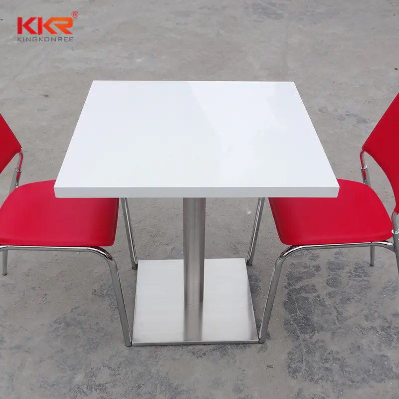 White Marble Artificial Stone Acrylic Solid Surface Table-2